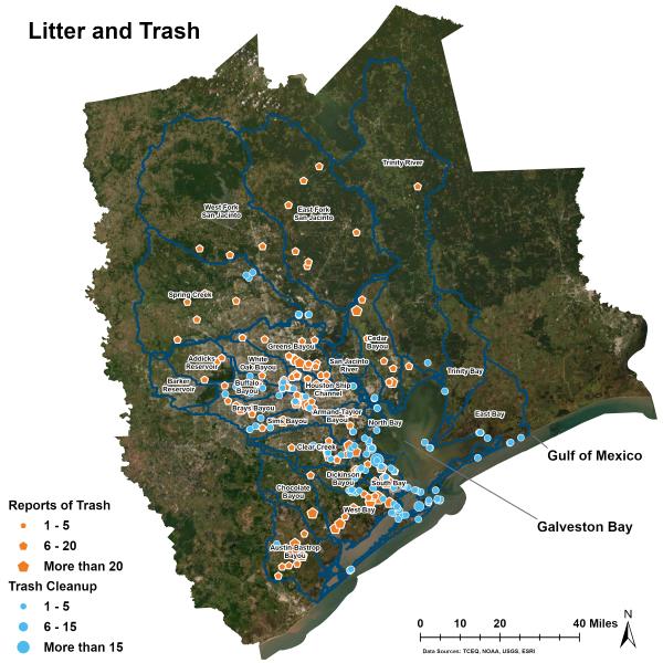 Litter and Trash Locations and Cleanups