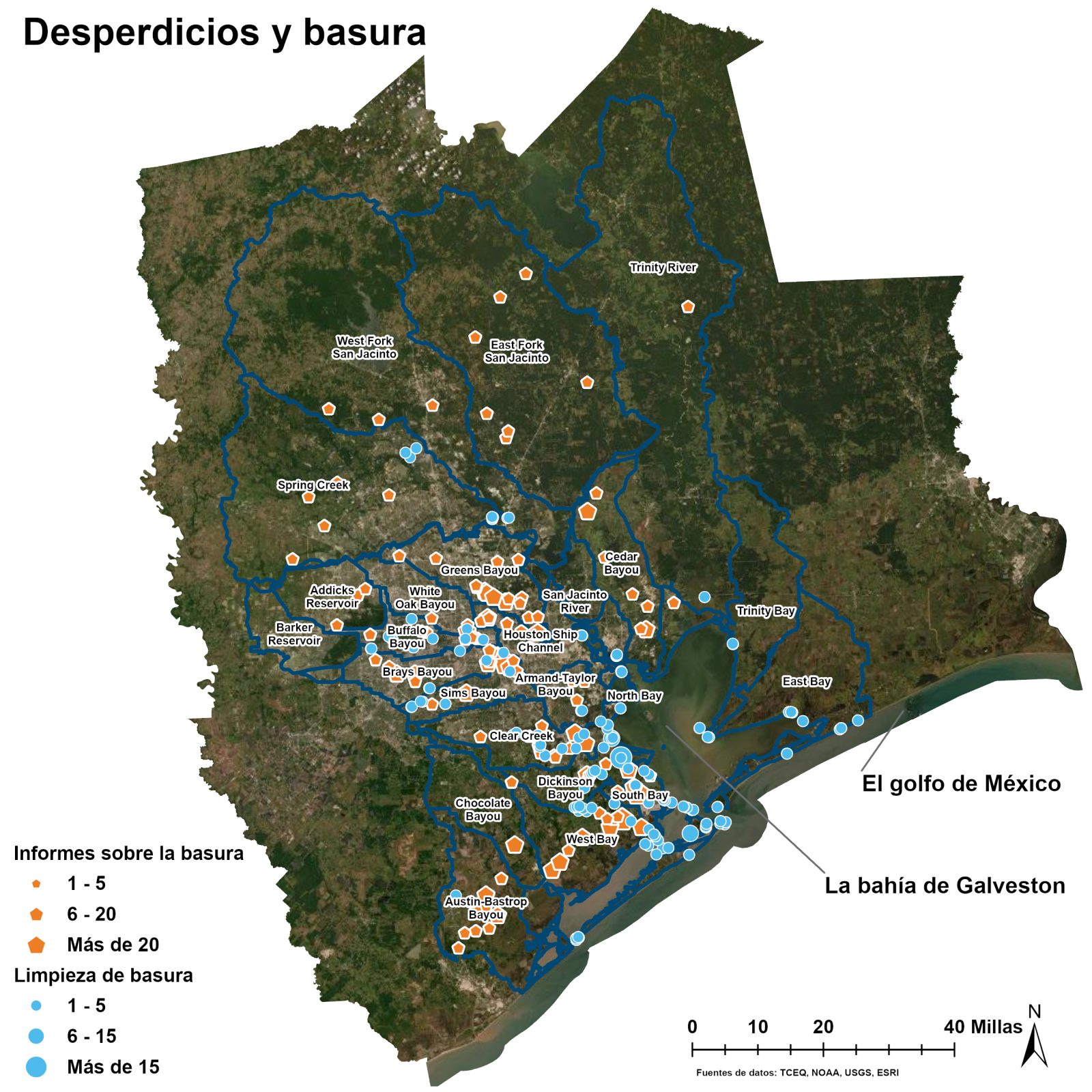 Desperdicios y basura: Ubicaciones y limpiezas