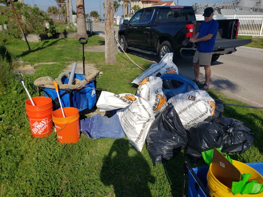 Trash removed from Galveston Bay beach